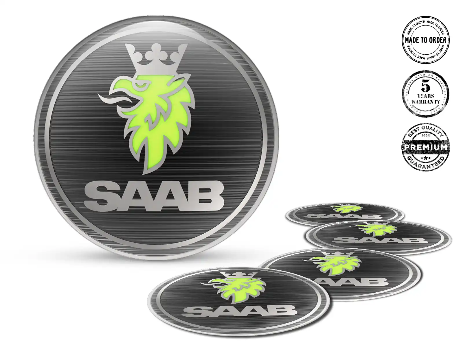 Saab Gewölbte Sticker Fortschrittlich Radiant Pulse Grid